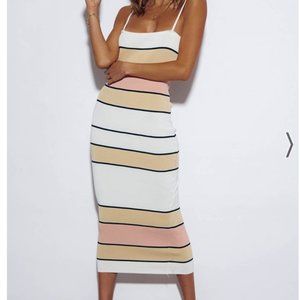 FLORIDA MIDI DRESS - STRIPE - New with Tags